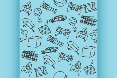 Toys set pattern