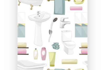 Bathroom elements pattern