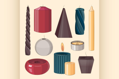 Candles icon set