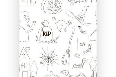 Halloween set pattern