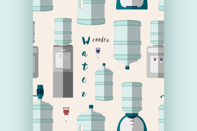 Icons for water cooler appliance pattern