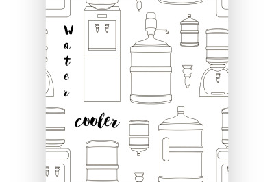 Icons for water cooler appliance pattern