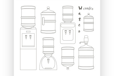 Icons for water cooler appliance