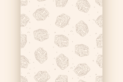 Sushi seamless pattern