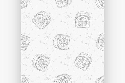 Sushi seamless pattern