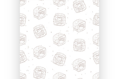 Sushi seamless pattern