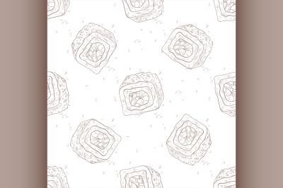 Sushi seamless pattern