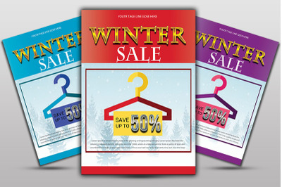 Winter Sale Poster Template