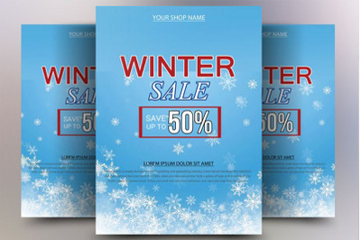 Winter Sale Flyer Template