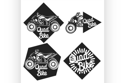 Vintage quad bike emblems