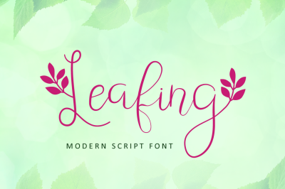 Leafing - Modern Script Font