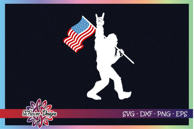 Bigfoot 4th of july&2C; 4th of july svg&2C; American flag svg&2C; bigfoot svg