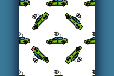 Electric car flat pattern