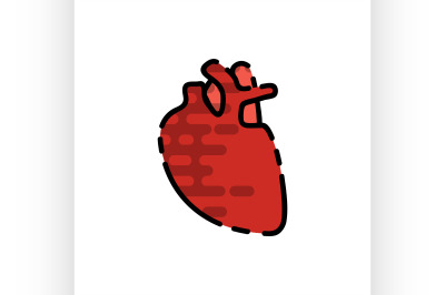 Human organ flat icon