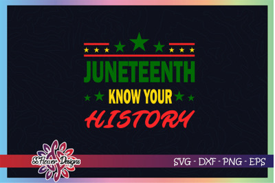 Juneteenth know your history svg&2C; juneteenth svg