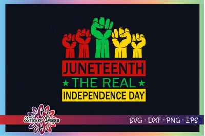 Junetheen fist svg, the real independence day svg, black lives matter