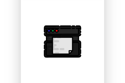 Polygraphy flat icon