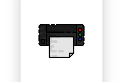 Polygraphy flat icon