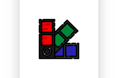 Polygraphy flat icon