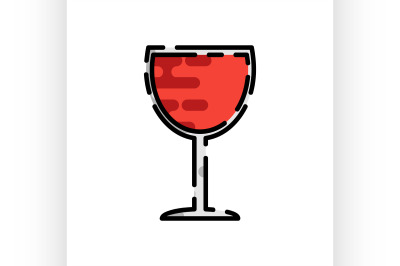 Wine flat icon