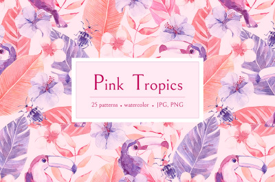 Pink Tropics patterns.