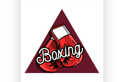 Color vintage Boxing emblem