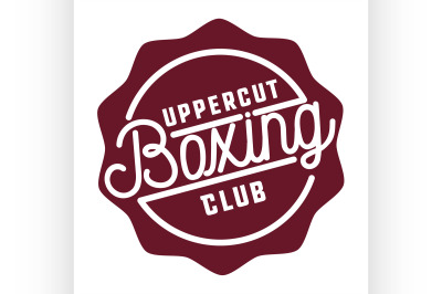 Color vintage Boxing emblem