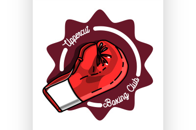 Color vintage Boxing emblem