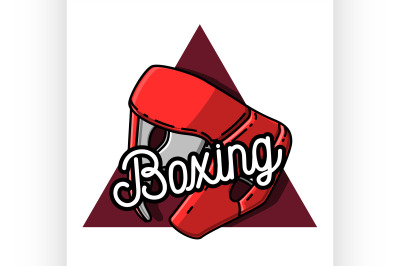Color vintage Boxing emblem