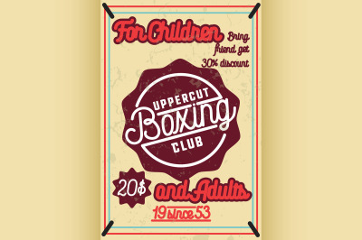 Color vintage Boxing poster