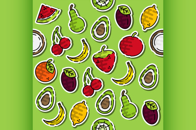 Colored fruits pattern