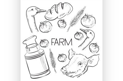 Farm collection - hand drawn set