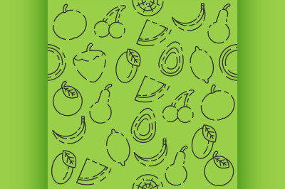 Fruits set pattern