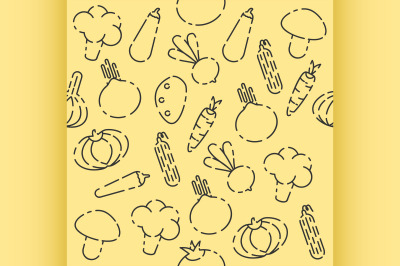 Vegetables set pattern