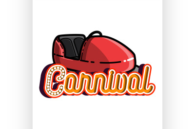 Color vintage Amusement park emblem