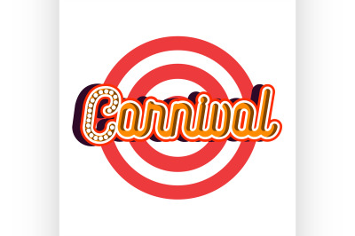 Color vintage Amusement park emblem