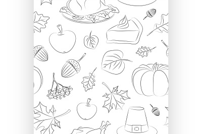 Happy Thanksgiving set pattern