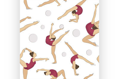 Woman stretching, gymnastic, sport pattern