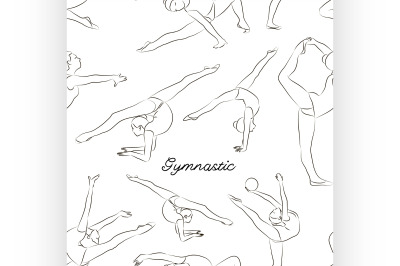 Woman stretching, gymnastic, sport pattern