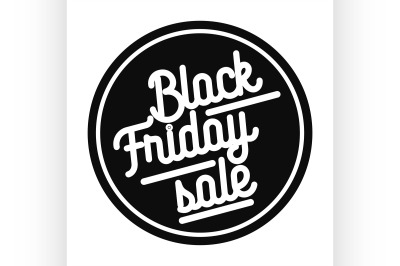 Color vintage black friday sale emblem