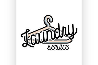 Color vintage laundry emblem