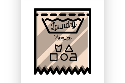 Color vintage laundry emblem