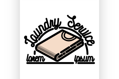 Color vintage laundry emblem