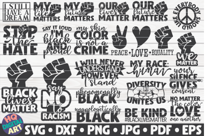 Black Lives Matter SVG Bundle | 21 designs