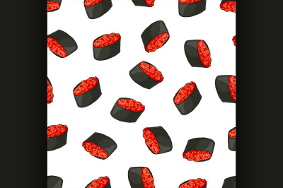 Seamless pattern of sushi