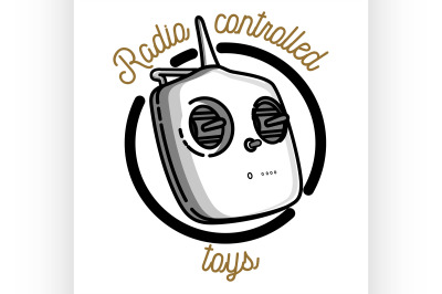Color vintage radio controlled toys emblem