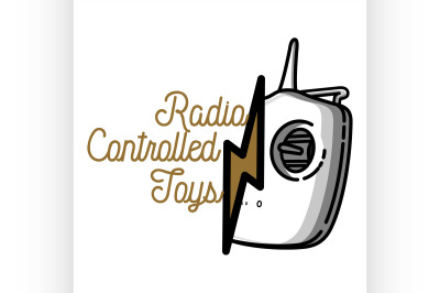 Color vintage radio controlled toys emblem