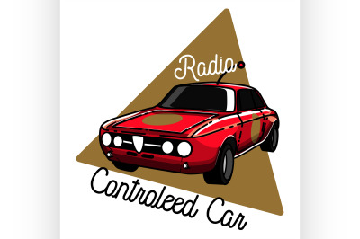 Color vintage radio controlled toys emblem