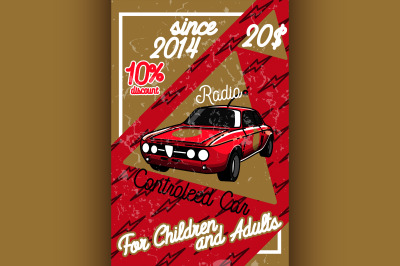 Color vintage radio controlled toys emblem