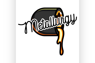 Color vintage Metallurgy emblem